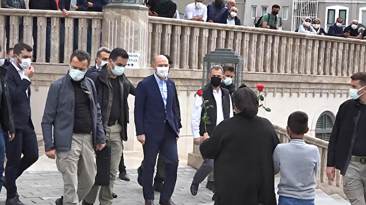 İçişleri Bakanı Süleyman Soyludan Taksim Camiine ziyaret