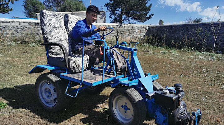 Lise öğrencisi topladığı hurda malzemelerle ATV yaptı