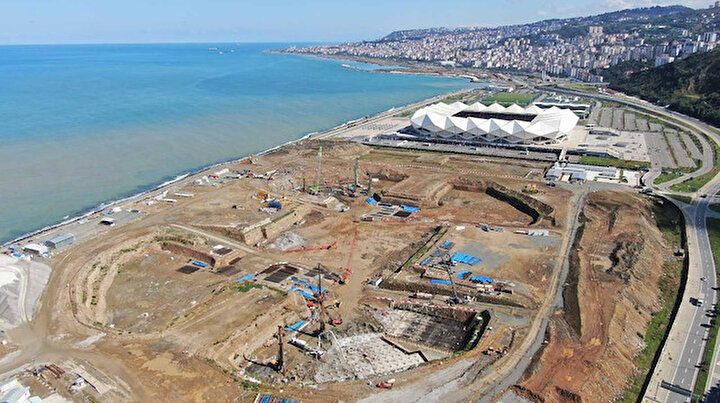 Trabzon Şehir Hastanesinin yapım çalışmaları sürüyor: 400 fore kazık çakılacak