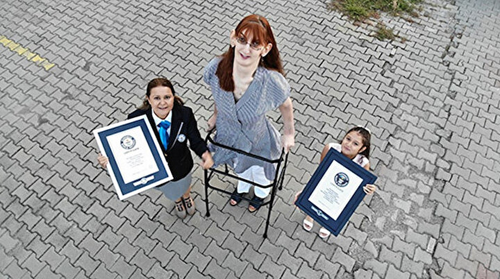 Boyu tam 2 metre 15 santim: Karabüklü Rümeysa Guinness Rekorlar Kitabında