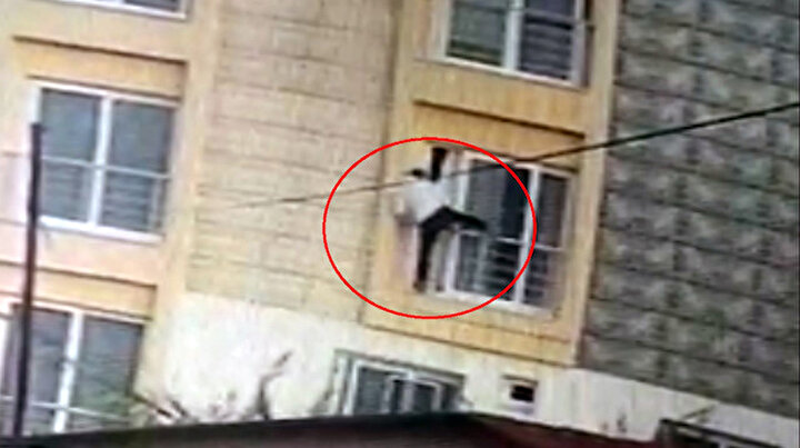 Girdiği dairede ev sahibiyle karşılaşan hırsız pencereden atladı