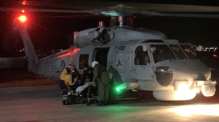 Gökçeadada mahsur kalan hastanın imdadına Deniz Kuvvetleri yetişti: Helikopterler hastaneye taşıdılar