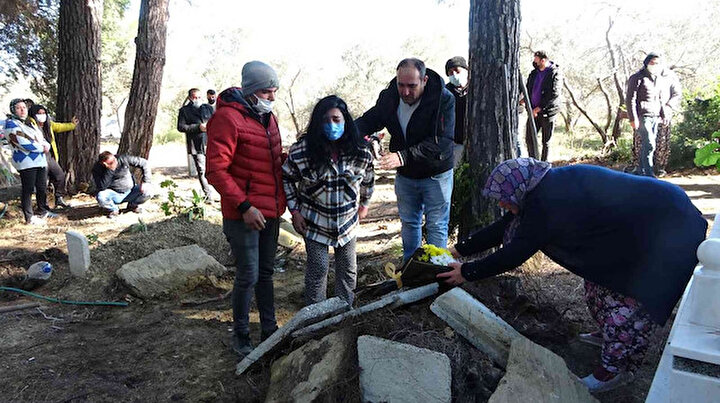 Ölen bebeği için ameliyatlı halde mezarlığa gelince gözyaşları sel oldu