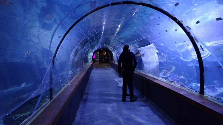 Dünyada tünel içerisinde inşa edilen ilk akvaryum Trabzon’da açıldı