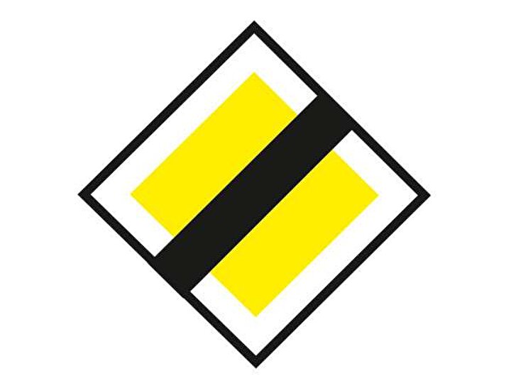sarı renkli trafik işaretleri