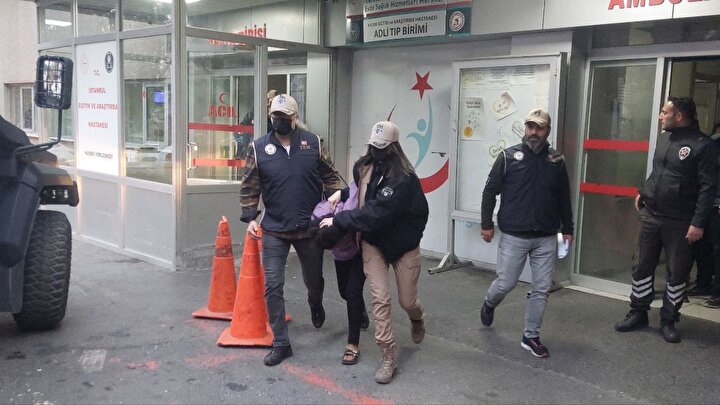 İstiklal Caddesi'ne bombalı saldırı düzenleyen kadın terörist zırhlı araçla adliyeye getirildi
