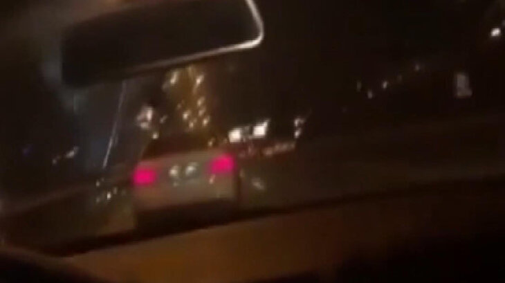Trafik magandası onlarca aracın arasında makas attı