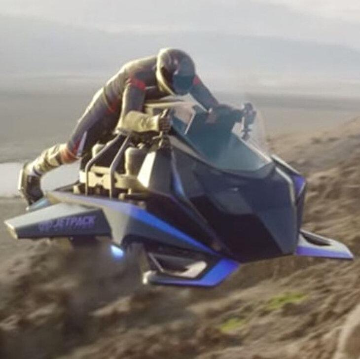 Dünyanın ilk 'jet motorlu' uçan motosikleti