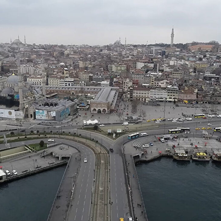 İstanbul'un meydanları havadan görüntülendi