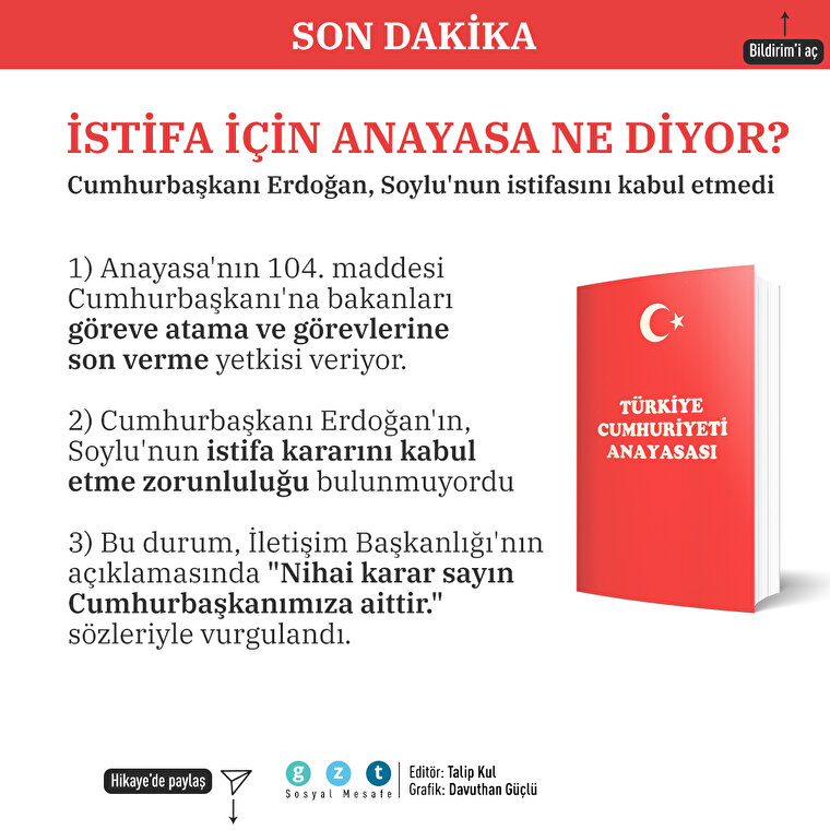 İstifa için Anayasa ne diyor?