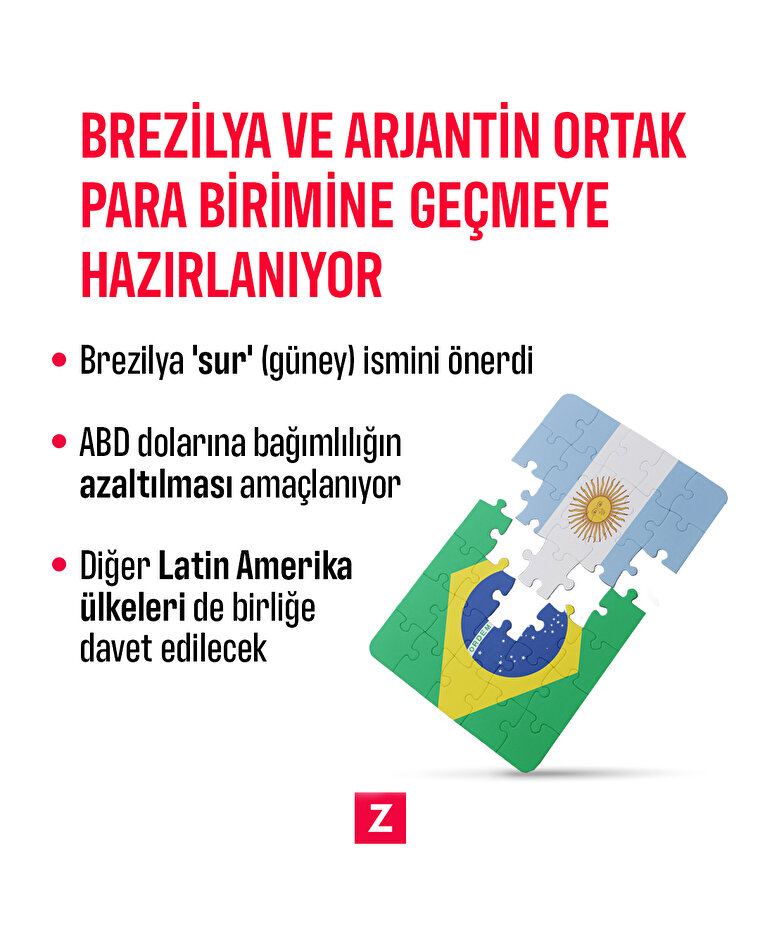 Brezilya ve Arjantin ortak para birimine geçmeye hazırlanıyor 