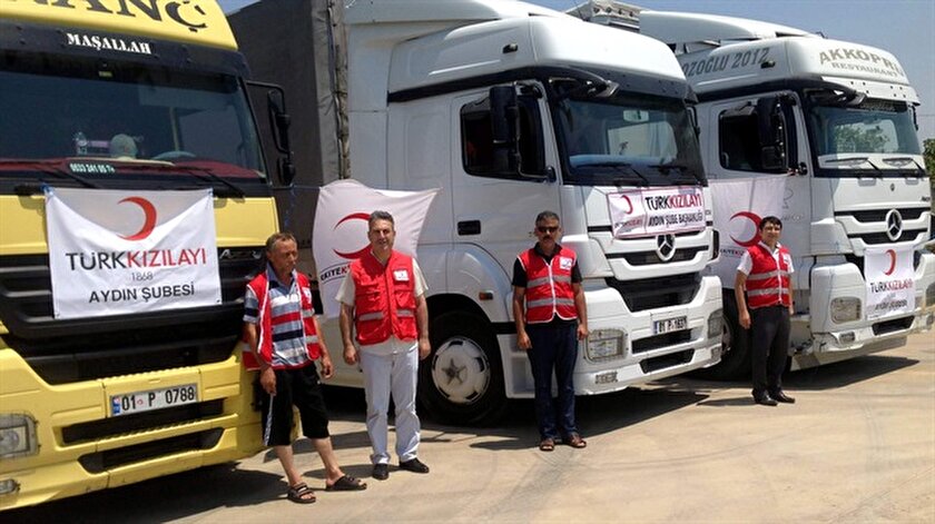 Türkmenler için 3 TIR gıda malzemesi