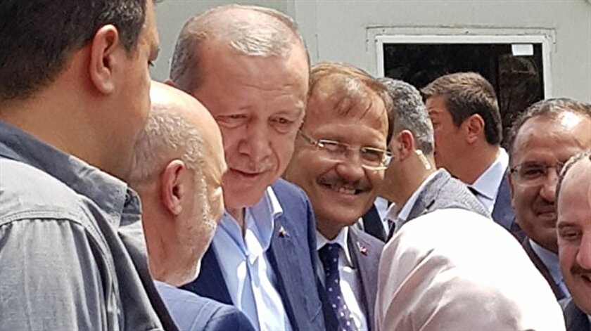 Cumhurbaşkanı Erdoğana coşkulu karşılama