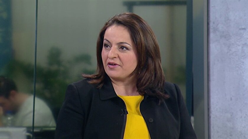 Almanya'daki Sol Parti'nin milletvekili olan PKK yanlısı Sevim Dağdelen.