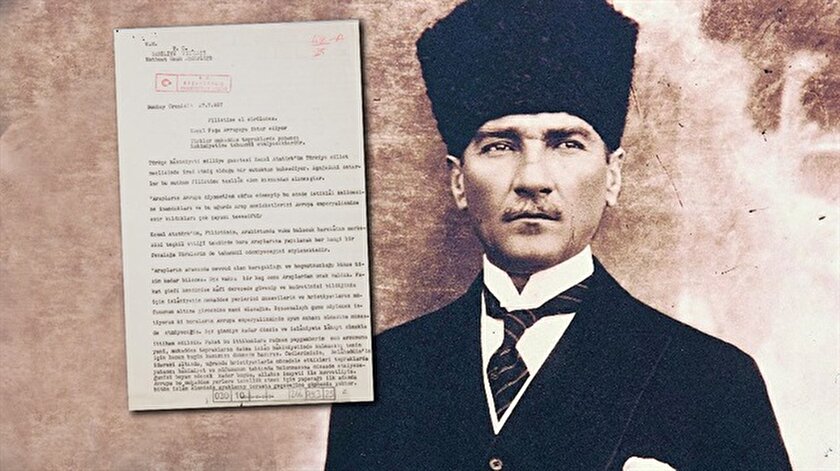 ataturk filistin icin avrupa ya rest