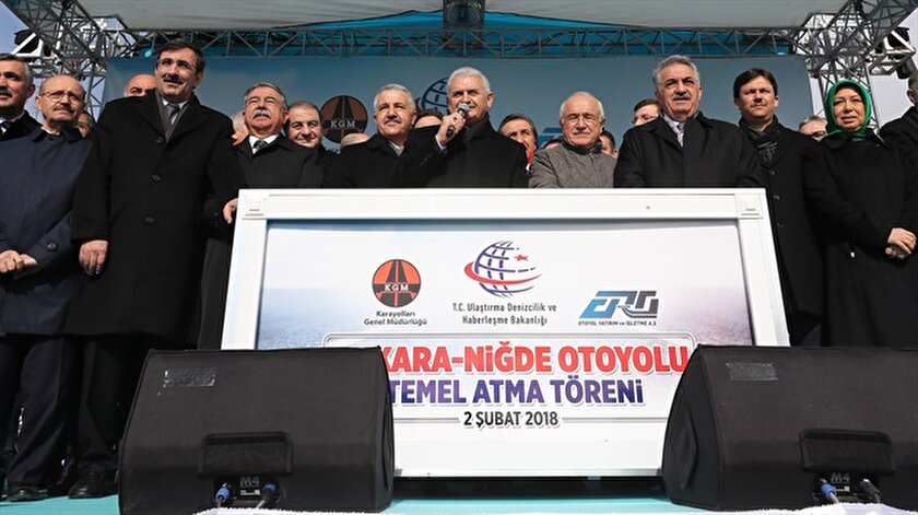 Başbakan Ankara-Niğde otoyolunun temel atma töreninde konuştu.