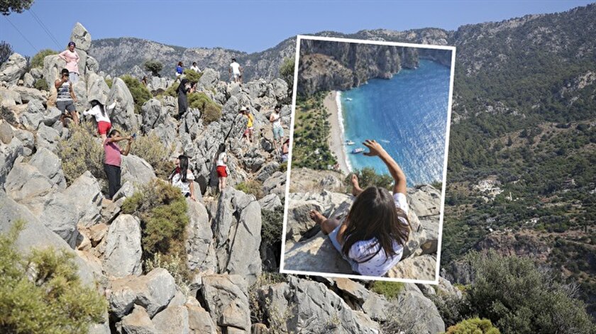 Mugla Fethiye Deki Kelebek Vadisinde Poz Verilen Yer