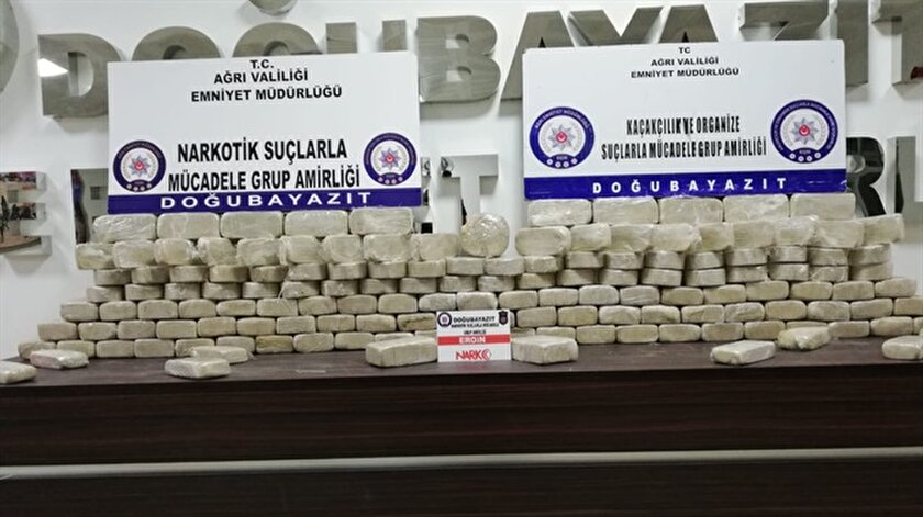Ağrıda 109 kilogram eroin ele geçirildi