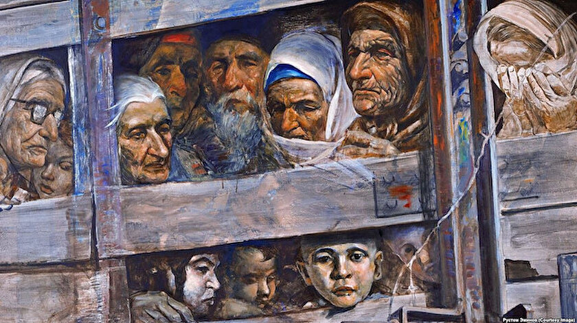 2 Kasım 1943’de başlanan sürgünde 68,614 Karaçay Türkü Kazakistan ve Kırgızistan'a sürüldü.