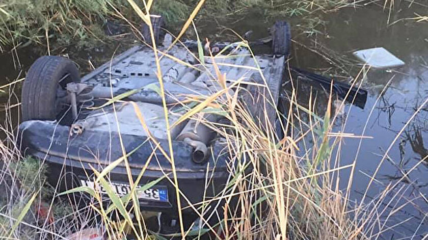 Sulama kanalına düşen otomobilde 25 saat kurtarılmayı bekledi