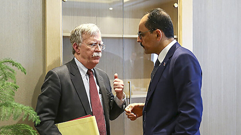 İbrahim Kalın ile John Bolton 'Güvenli Bölge' için görüştü