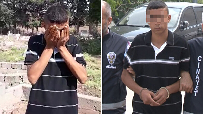 Öldürdüğü kuzeninin mezarı başında helallik isteyip, teslim oldu.