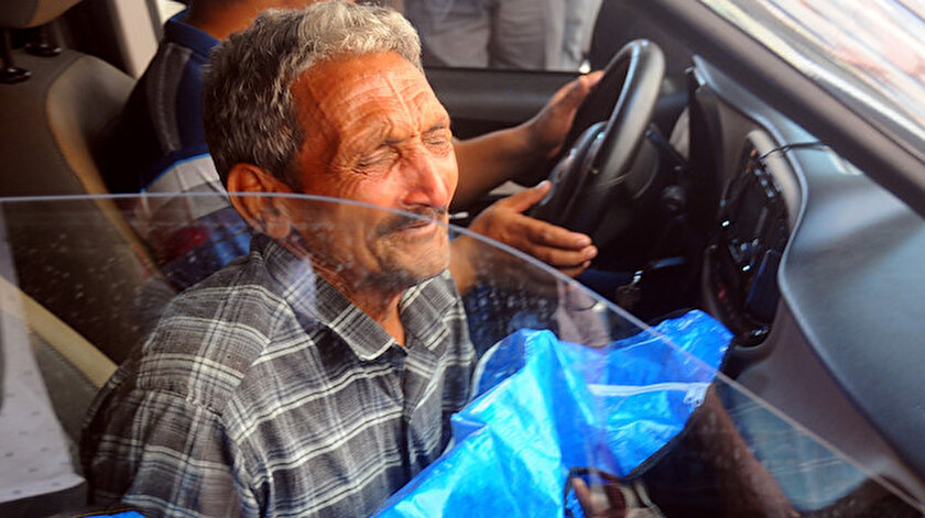 Torununun cansız bedenini teslim alan Temur Yılmaz, gözyaşlarına boğuldu.