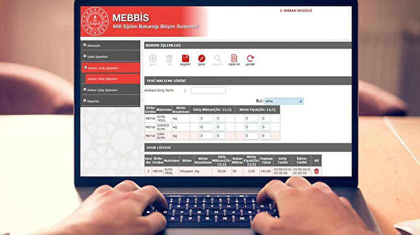 Pansiyonlu okullarda kullanılan gıda ve temizlik malzemeleri artık elektronik ortamda takip edilecek.
