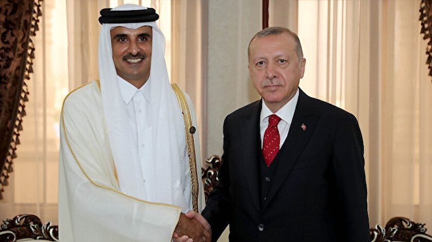 Cumhurbaşkanı Erdoğan ve Katar Emiri Şeyh Temim