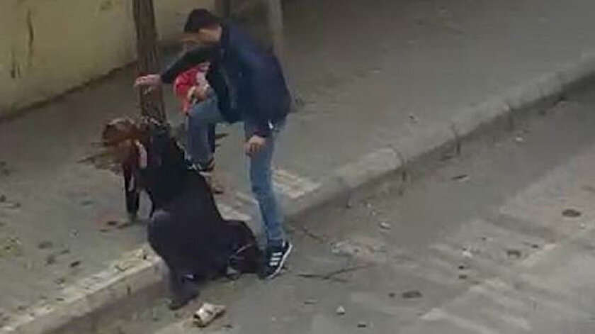 Evladının gözü önünde karısına şiddet uygulamıştı.