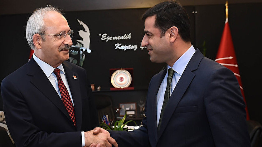 CHP Genel Başkanı Kemal Kılıçdaroğlu ve HDP eski eş genel başkanı Selahattin Demirtaş