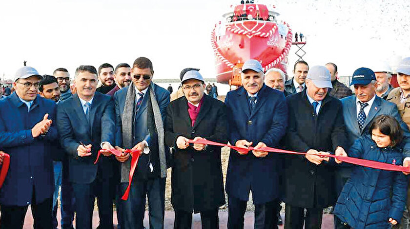 Çamburnu Tersanesi'ndeki tören