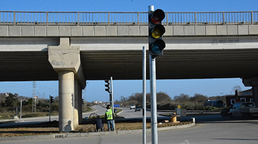 Sinop'a kurulan trafik lambası