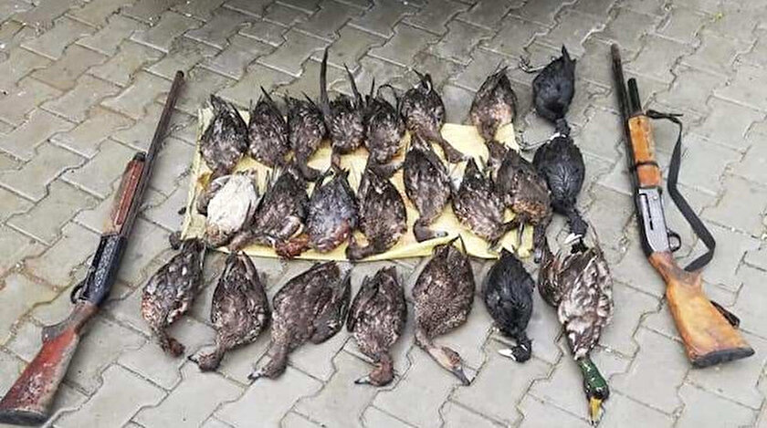 23 adet yaban ördeğine ekipler tarafından el konuldu.