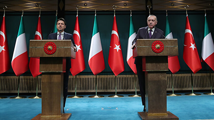 İtalya Başbakanı Conte - Cumhurbaşkanı Erdoğan