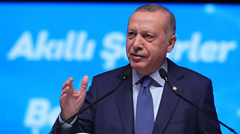 Cumhurbaşkanı Erdoğan "Akıllı Şehirler ve Belediyeler Kongre ve Sergisi"nde açıklama yaptı.