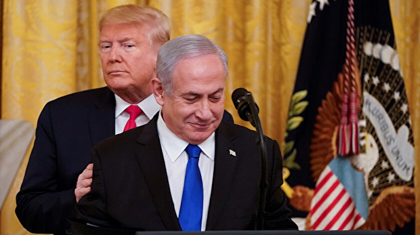 Trump kararını İsrial Başbakanı Netanyau ile birlikte açıkladı.