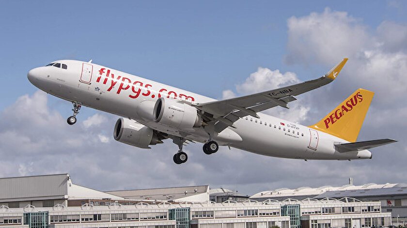 Pegasus Havayollarına ait uçak.