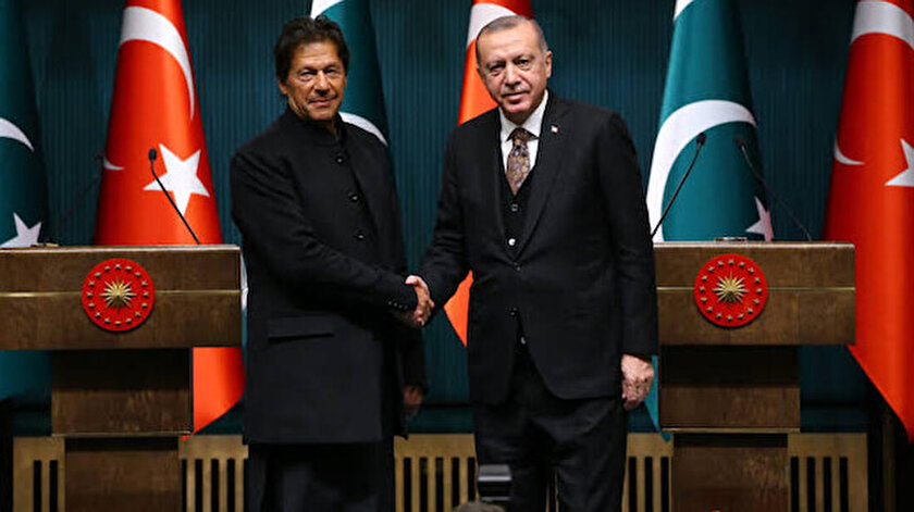 Cumhurbaşkanı Recep Tayyip Erdoğan ve Pakistan Başbakanı İmran Han