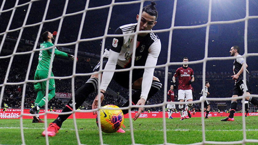 Ronaldo, Milan filelerini penaltıdan havalandırdı.