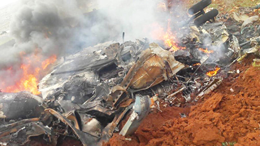 İdlib'de 3 helikopteri vuruldu.
