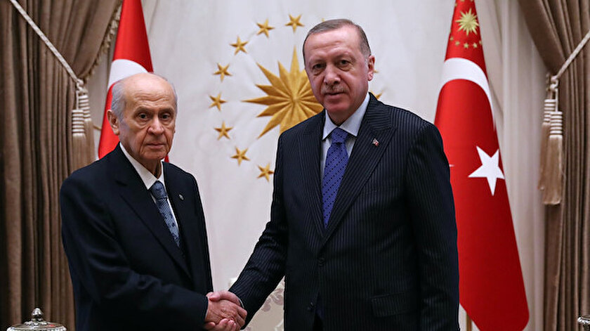 MHP Lideri Devlet Bahçeli Ve Cumhurbaşkanı Recep Tayyip Erdoğan.
