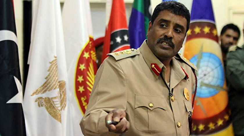 Hafter'e bağlı milislerin sözcüsü Ahmed el-Mismari.