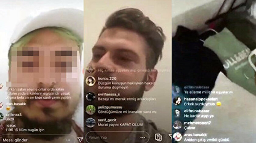 Bolu'da kaldıkları karantina yurdundan yaptıkları sosyal medya yayınlarında devlete hakaret edenlerin Furkan A. ve Mehmet Nuri B. olduğu belirlendi.