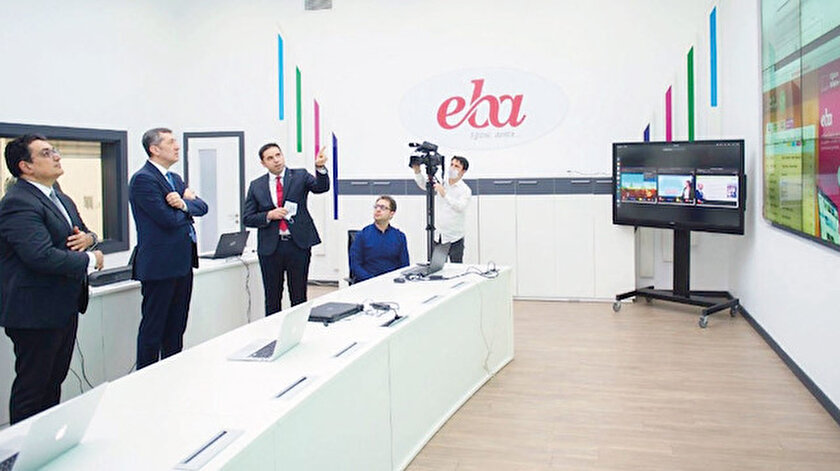Ziya Selçuk, yeni açılan Eğitim Bilişim Ağı (EBA) Kontrol Merkezi ve EBA TV stüdyosunu ziyaret etti.