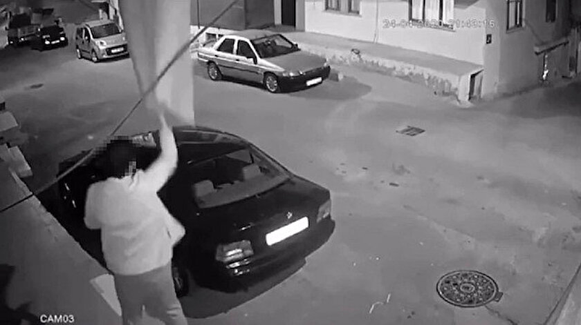 Çarşaf hırsızı kamerada!