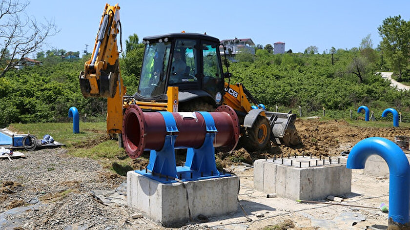 Proje kapsamında türbin kurulumuna başlandı.