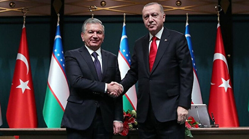 Cumhurbaşkanı Recep Tayyip Erdoğan ve Özbekistan Cumhurbaşkanı Şevket Mirziyoyev