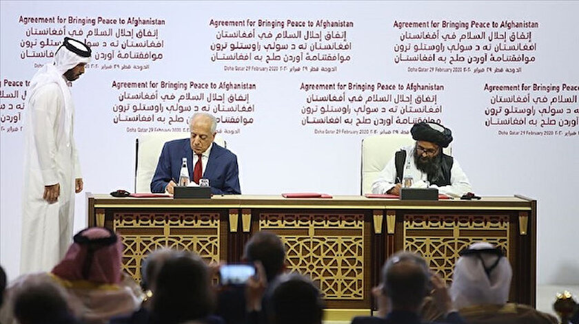 29 Şubat'ta ABD ile Taliban arasında Katar'da anlaşma imzalandı.