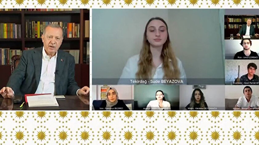 Cumhurbaşkanı Erdoğan, YKS'ye girecek öğrencilerle 26 Haziran Cuma günü video konferans aracılığıyla buluşmuştu.